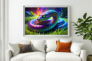 Vibrant Snake Print, an Animal Illustration by ZobaDepot (Thumbnail 2 of 4)