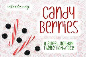 Candy Berries | Holiday Theme Font