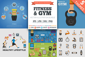 Fitness & Gym Themes, an Outline Icon by TAlex