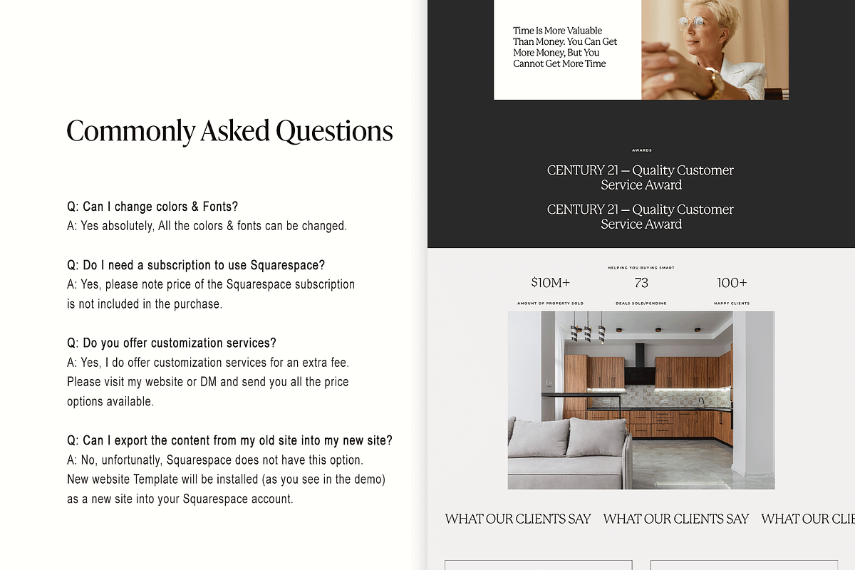 Real Estate Squarespace 7.1 Template, a Marketing Template by Kseniia_Design (Photo 2 of 9)