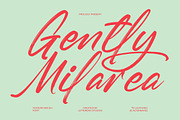 Gently Milarea Modern Brush Font, a Script Font by Letterena Studios Script (Thumbnail 1 of 20)