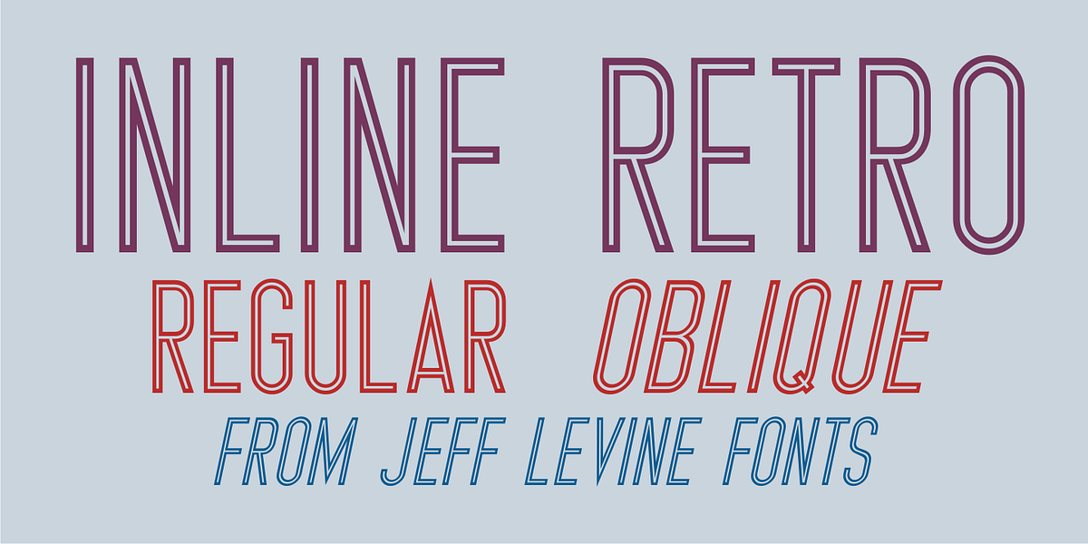 Inline Retro JNL, a Sans Serif Font by Jeff Levine Fonts