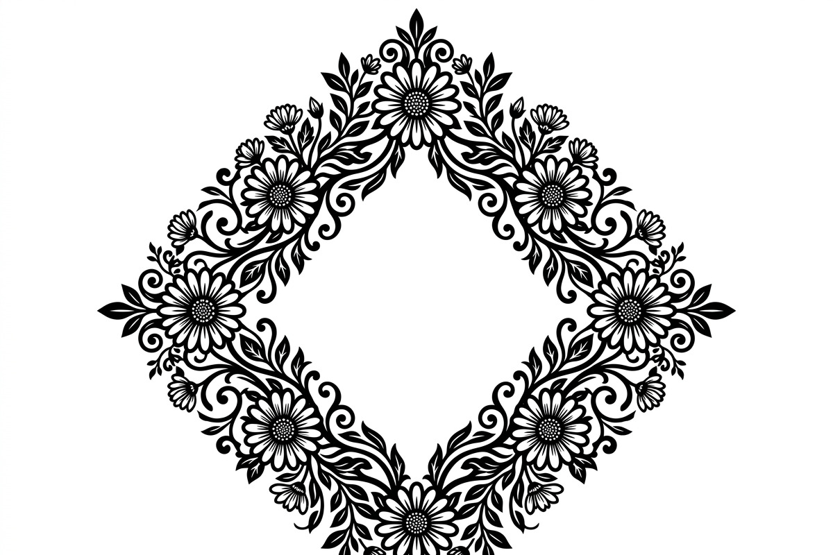 60 Romantic Diamond Wall Floral, a Decorative Illustration by Amazin_art (Photo 6 of 45)
