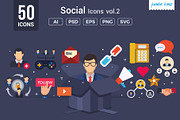 Social Vector Icons Pack V2, a Duotone Icon by Jumbo Icons (Thumbnail 1 of 5)