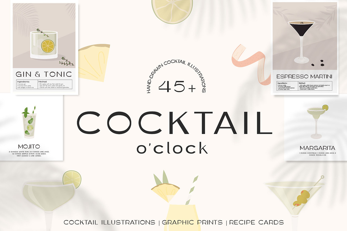 COCKTAIL O'CLOCK | Prints & Posters, a Decorative Illustration by millering (Photo 1 of 13)
