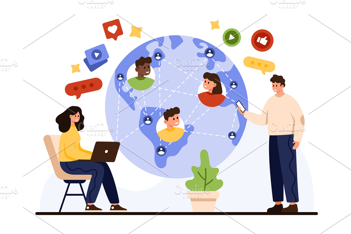 An engaging vector illustration, a Technology Illustration by Flashvector