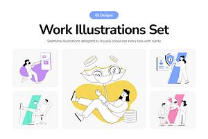 Work Illustrations, a Work Illustration by Vectors Market