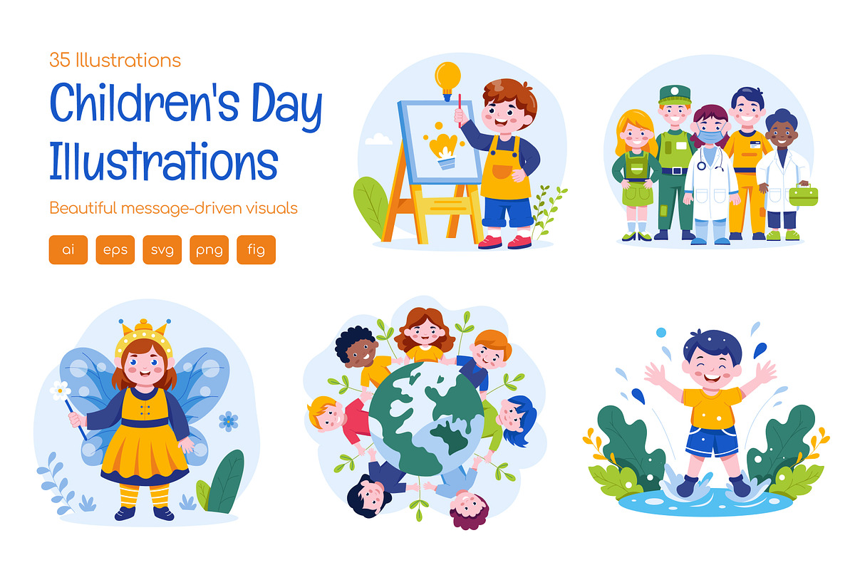 Childrens Day Illustration, an Education Illustration by Vectors Market (Photo 1 of 8)
