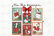 Silly Goose Christmas Stamps Png, an Illustration by OK Design (Thumbnail 1 of 4)
