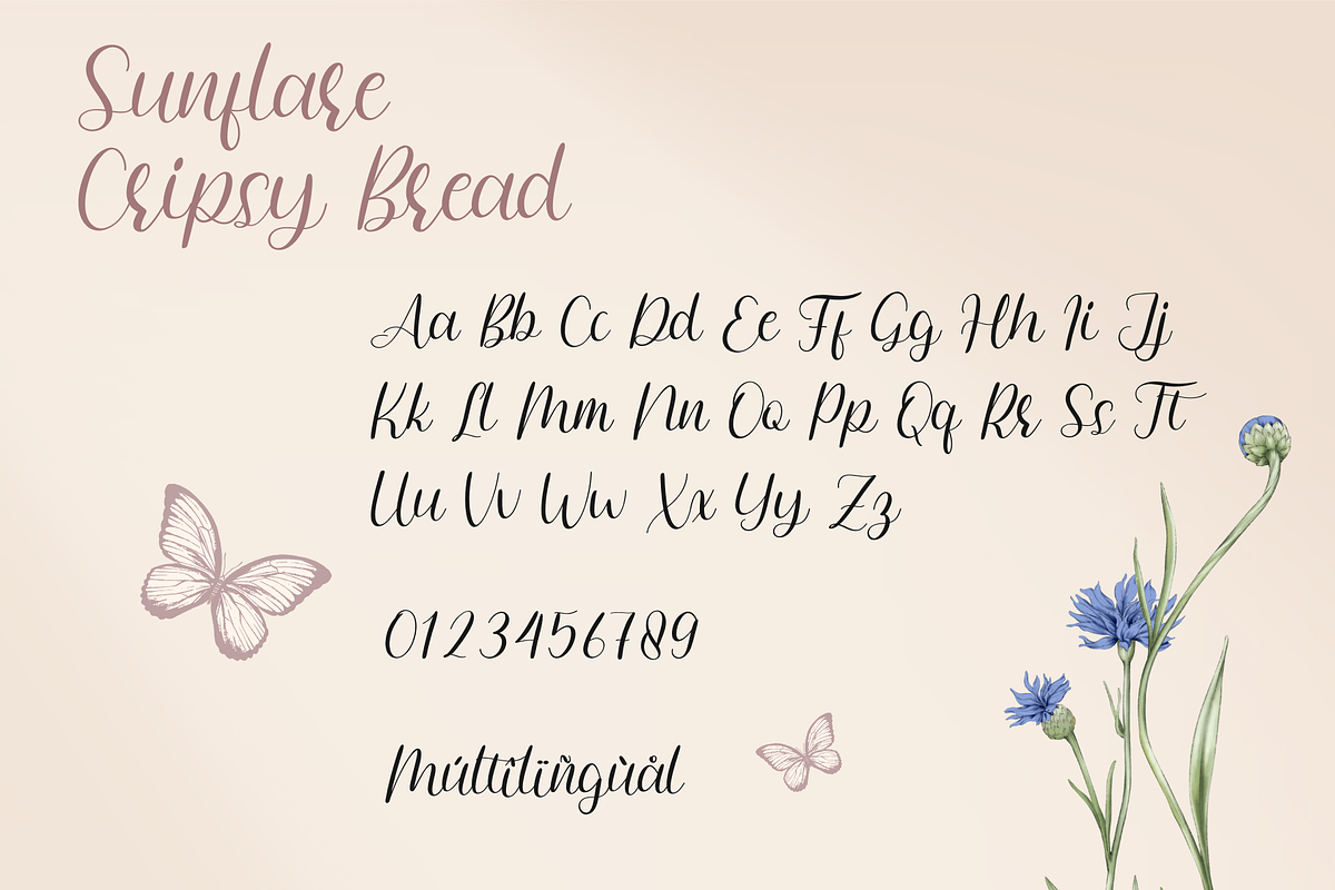 Sunflare Crispy Bread, a Script Font by BearyType Studio (Photo 8 of 8)