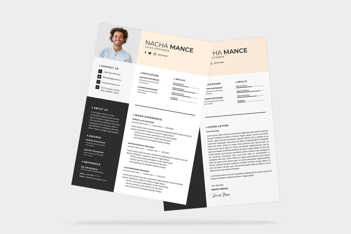Professional Resume CV Template, a Resume Template by iDoodle Studio (Photo 5 of 5)
