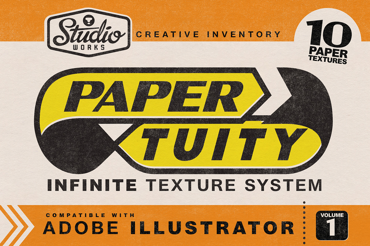 Papertuity | Vol. 01 for Illustrator, a Texture Graphic by StudioWorks (Photo 1 of 8)