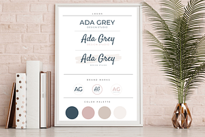 Branding Board Template Ada Grey