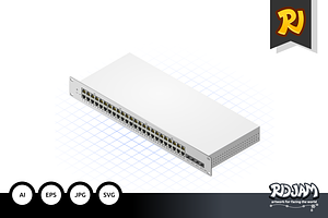 Isometric Switch with SFP Port