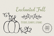 Enchanted Fall Elements, a Decorative Illustration by By Kerri Ann (Thumbnail 1 of 4)