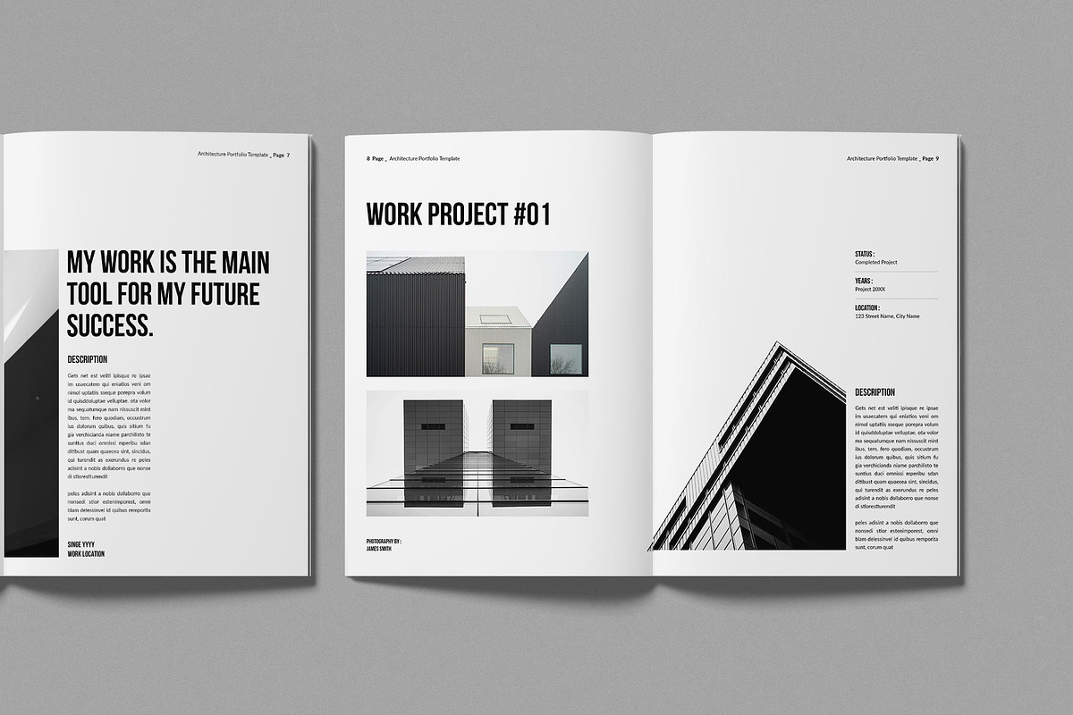 Architecture Portfolio Template, a Brochure Template by Work-Envance (Photo 4 of 10)