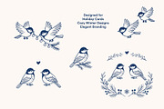 Winter Birds Vector Clipart, an Illustration by SvetaGallery (Thumbnail 2 of 5)