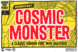 Cosmic Monster - Faux Ligature Font