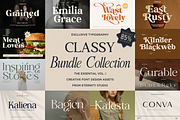 Classy Bundle Vol. I Font, a Font by Eternity Studio (Thumbnail 1 of 10)