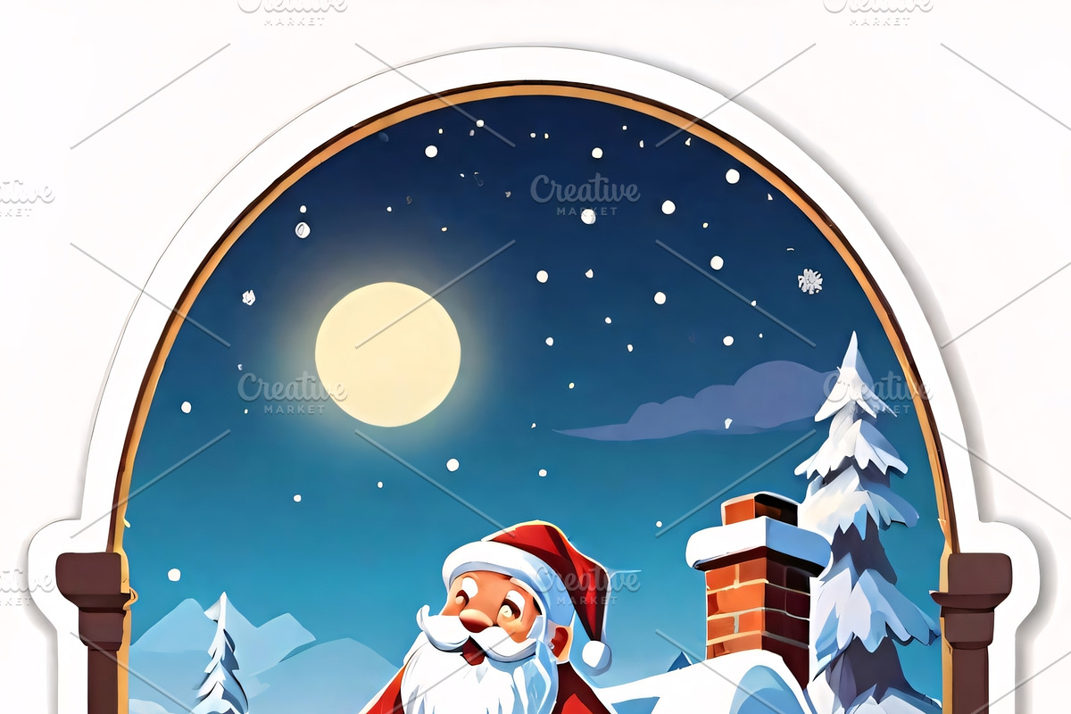 Santa Claus Christmas Scenes, an Illustration by ETARA by Mea Hau (Photo 3 of 9)
