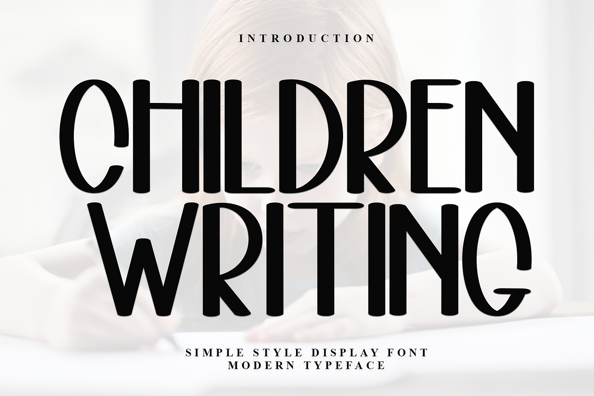 Children Writing, a Serif Font by InermediaSTUDIO (Photo 1 of 7)