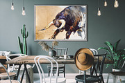 Powerful Bulls: Clipart Vol. 3, an Animal Illustration by FineArt (Thumbnail 2 of 7)