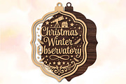 Christmas Winter Observatory SVG, an Object Graphic by DreamPrint404 (Thumbnail 3 of 3)