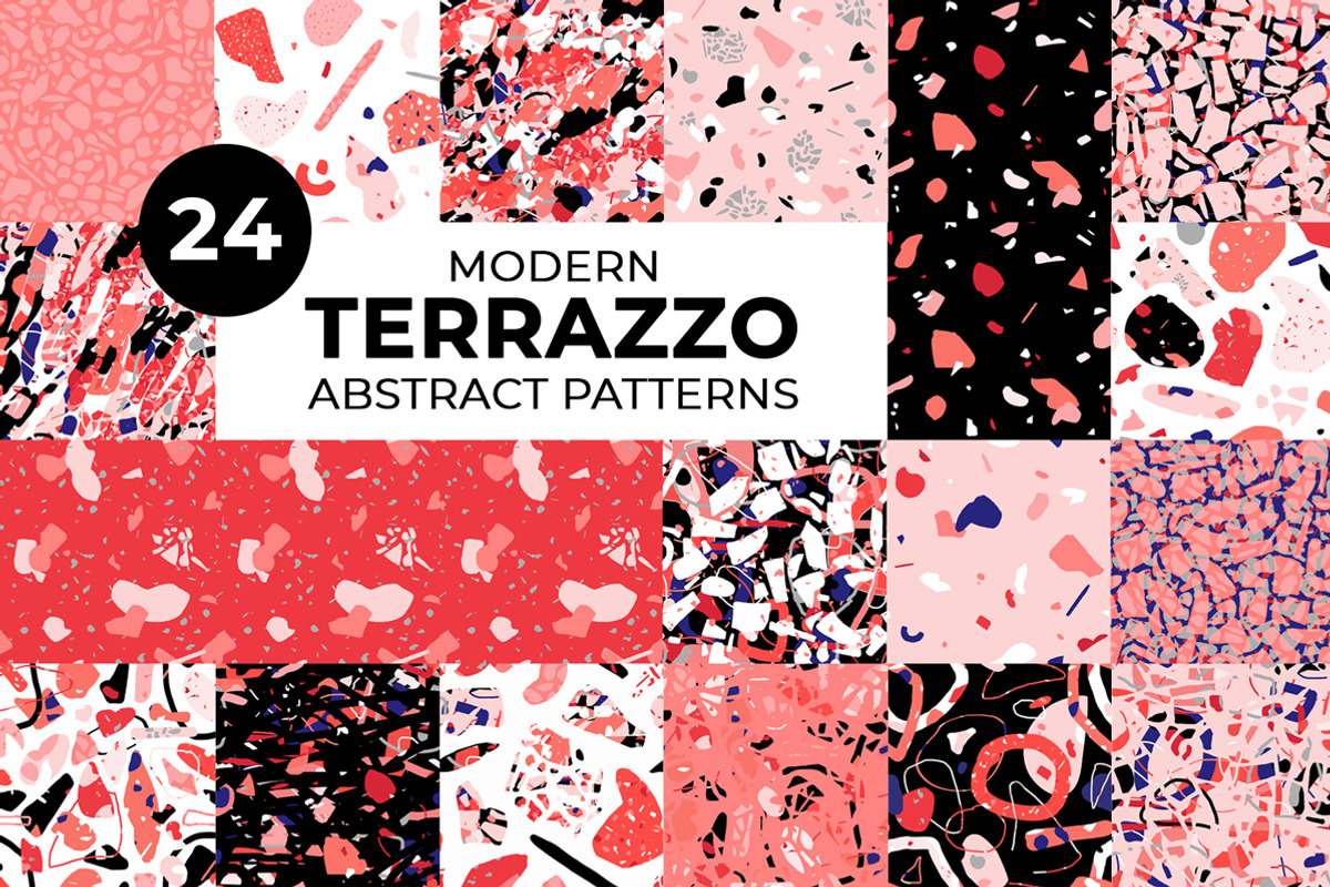 Modern Terrazzo. Abstract patterns, a Pattern Graphic by Julie&Taily (Photo 1 of 14)