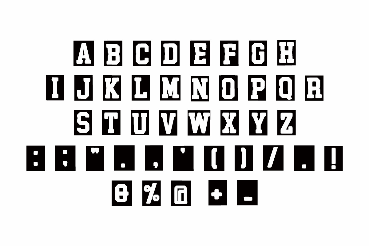 Varsity Block font, a Slab Serif Font by Fourteen Letter (Photo 6 of 6)