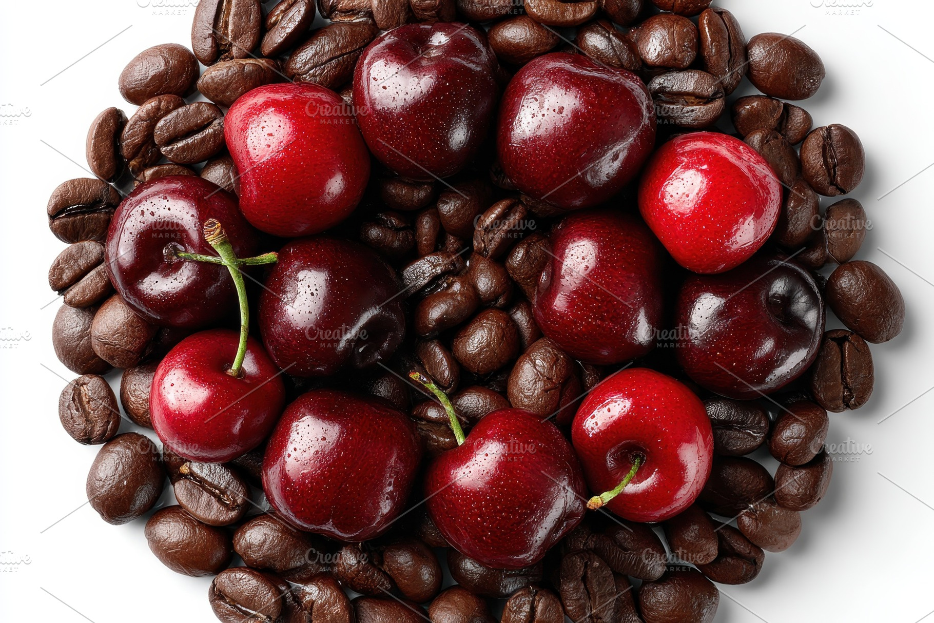 Juicy Cherries nestled in Roasted Co, a Photo by Pixeness Studio