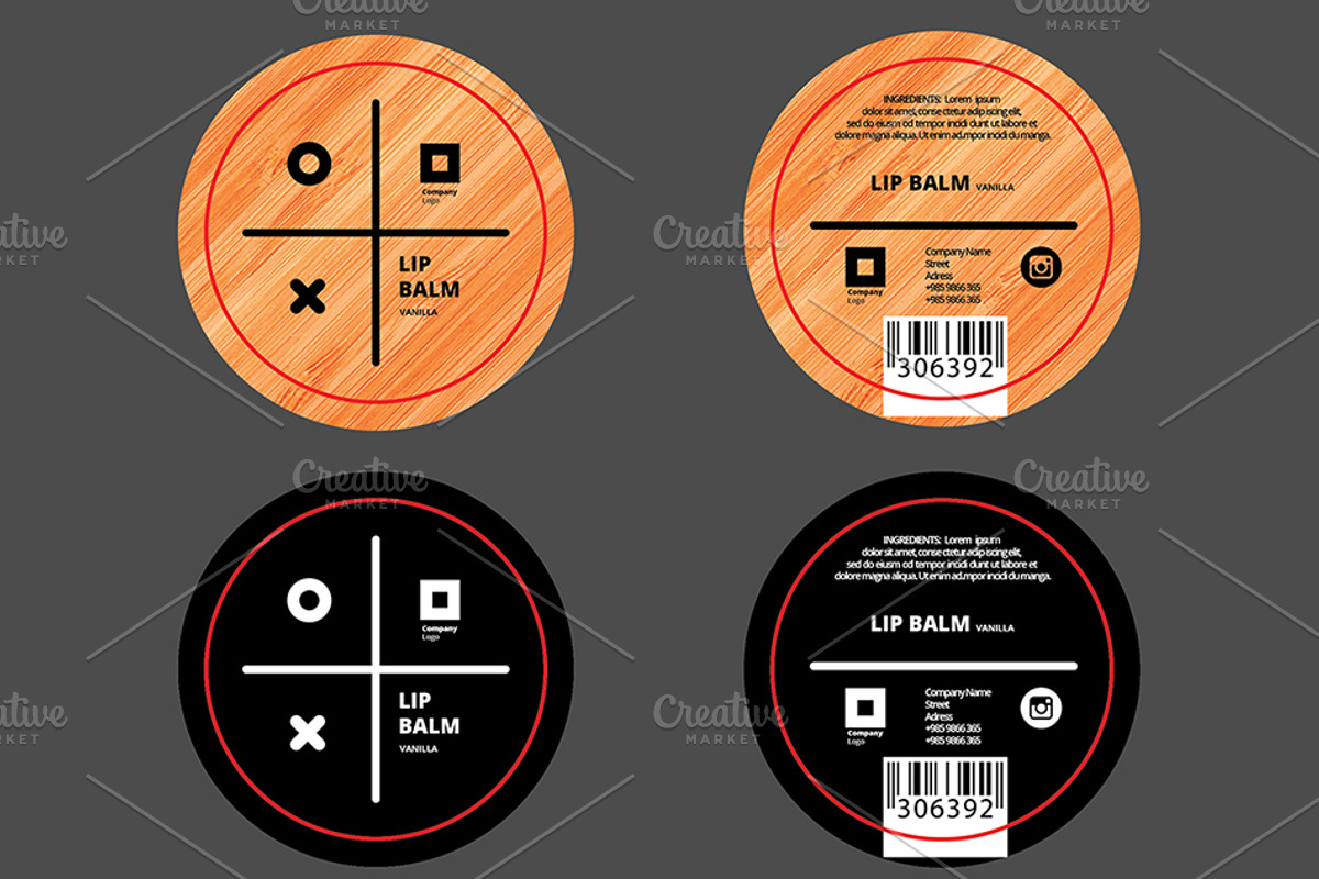 Round Label Template, a Templates & Theme by MHLY
