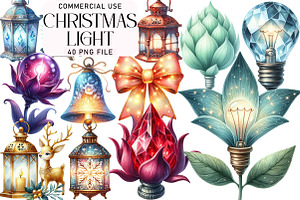 Christmas Light Clipart, an Illustration by Daily.Designs