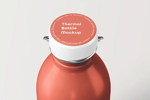 Thermal Bottle Screw Cap Lid Mockup, an Advertising Mockup by DesignRushMarket