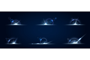 Realistic light reflections. Optical, an Object Illustration by Vectorbuum