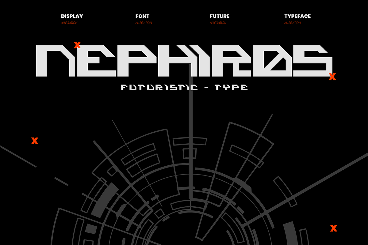 VB Nephiros - Futuristic Font, a Sans Serif Font by VALIANTBROTHA (Photo 1 of 9)
