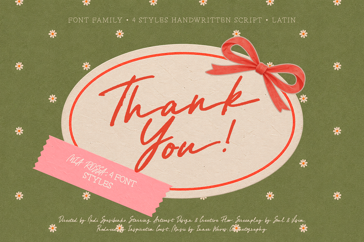 Mia Rossa - Handwritten Font Family, a Script Font by nadispasibenko (Photo 13 of 16)