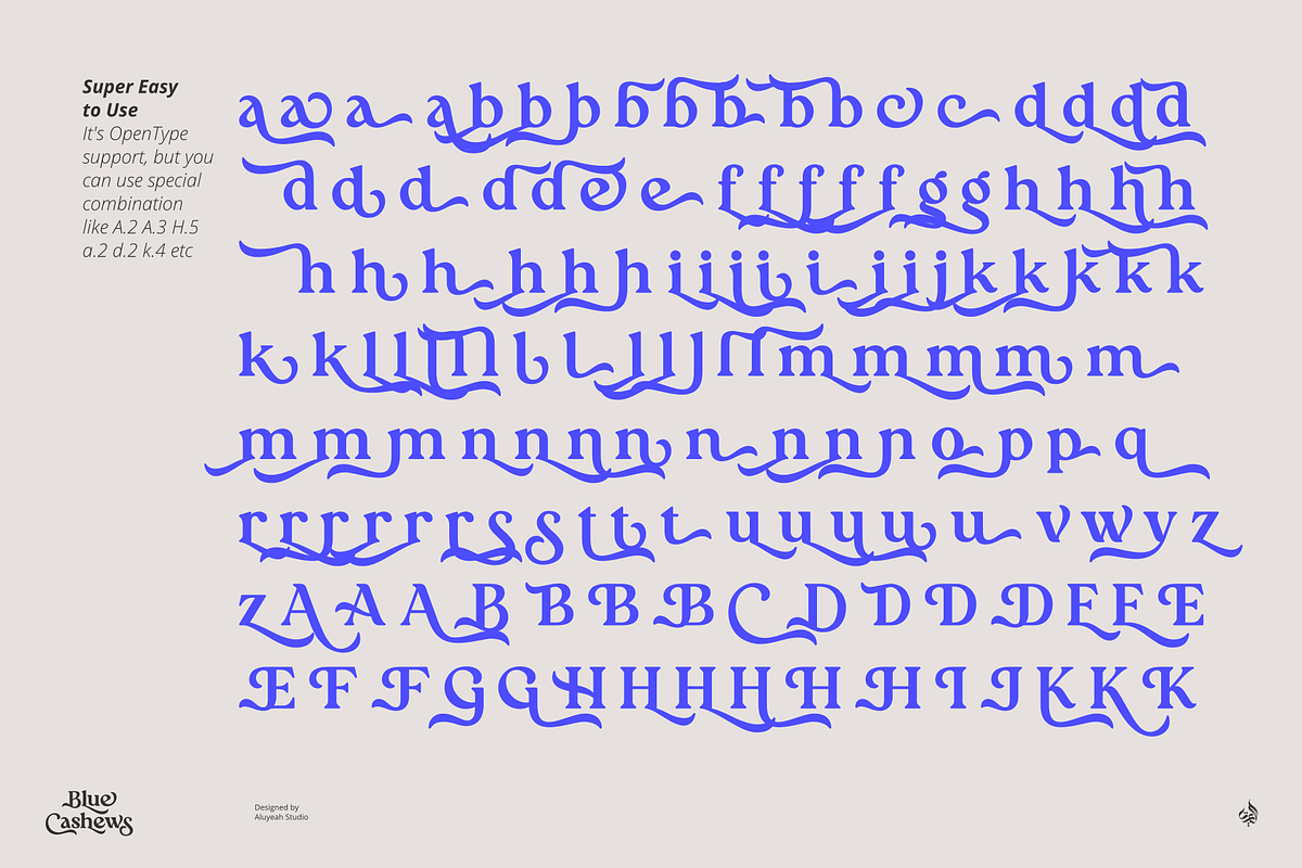 Blue Cashews, a Serif Font by Aluyeah Studio (Photo 13 of 14)