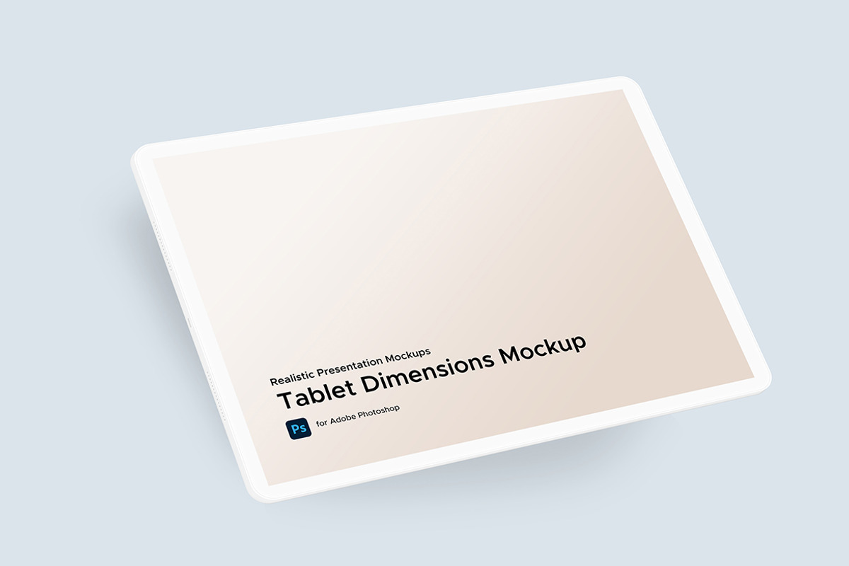 Tablet Dimensions Mockup, a Product Mockup by KL-Webmedia (Photo 12 of 16)