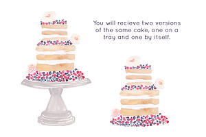 Wedding Cake Watercolor Clip Art