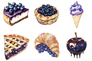 Summer Blueberry Sweet Clipart PNG, an Illustration by designhome (Thumbnail 4 of 5)