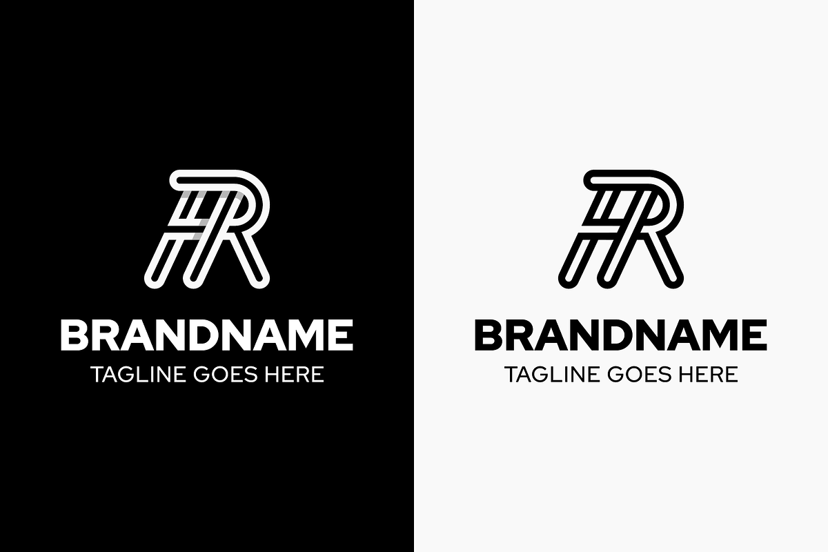Letters HR Monogram Logo, a Branding & Logo Template by Pray Art Design Studio (Photo 2 of 2)