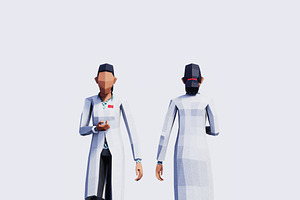 Scientist People -Rigged & Animated