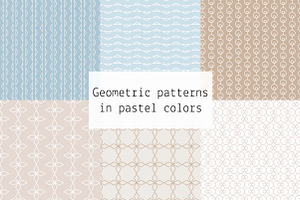 Geometric patterns in pastel colors, a Pattern Graphic by Lyolya Profitrolya