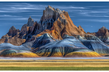 Rock Formations Found in Badlands, a Nature Photo by ZinetroN
