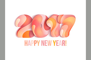 New Year 2017 greeting card., a Business Card Template by Valenty
