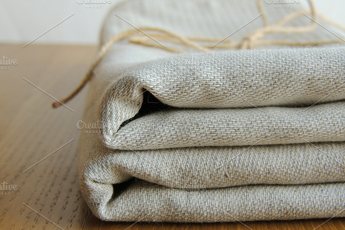 Natural linen fabric bundle., an Abstract Photo by OksanaAn (Photo 15 of 20)