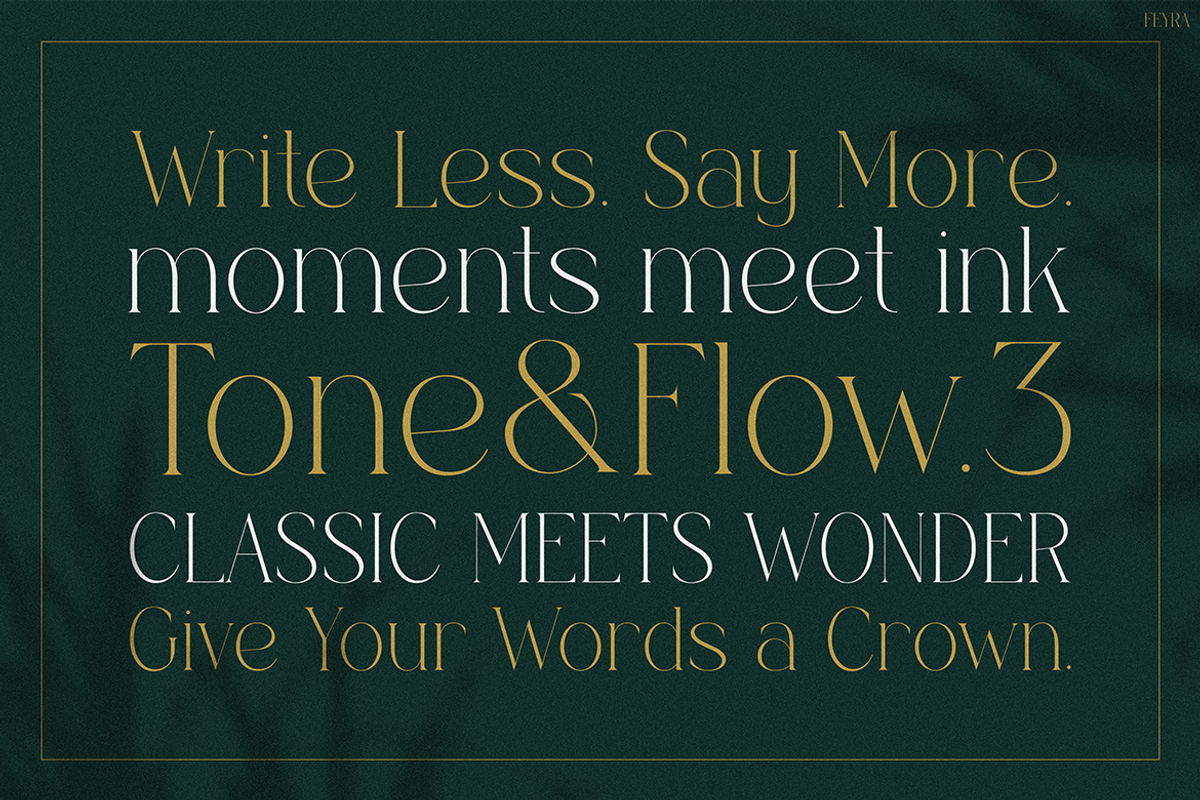 Feyra, a Font by Pinisi ART (Photo 10 of 10)