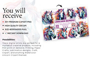 Watercolor Unicorn Magical Clipart, an Animal Illustration by Creative Arslan (Thumbnail 5 of 8)