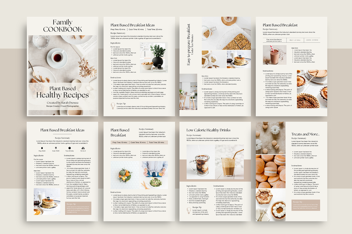 Cookbook Recipe Template, a Templates & Theme by Design Lush Studio (Photo 4 of 8)