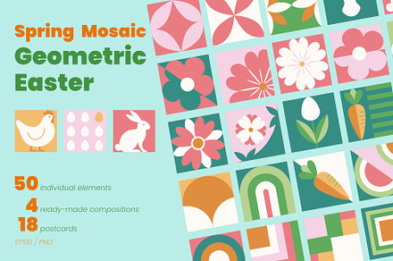 Spring Mosaic: Geometric Easter